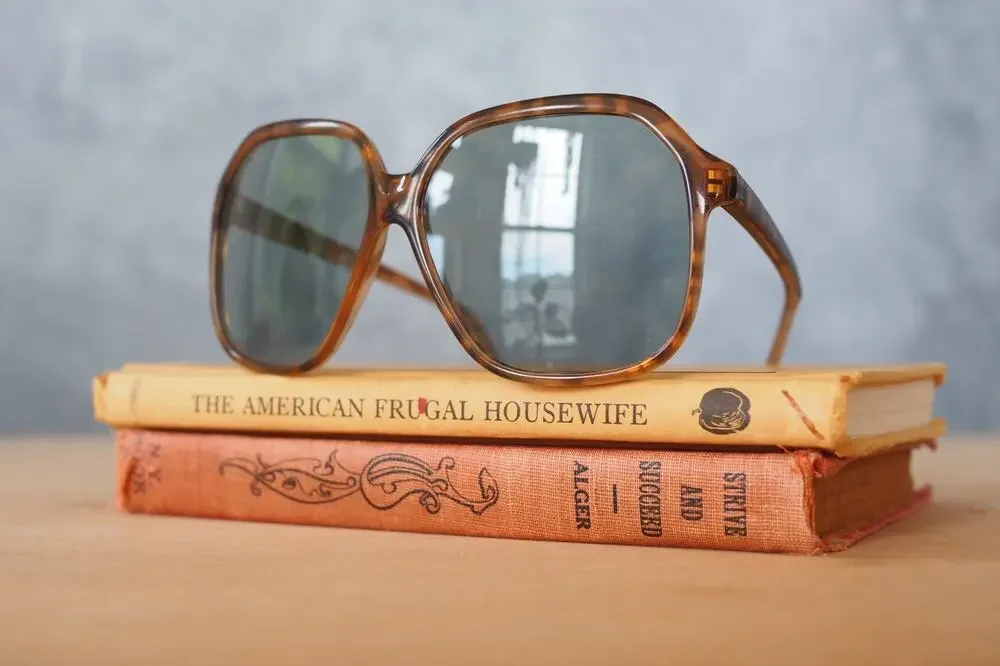 1970s Vintage Sunglasses Made In Italy Oversized Retro Glam Grandma Chic NOS